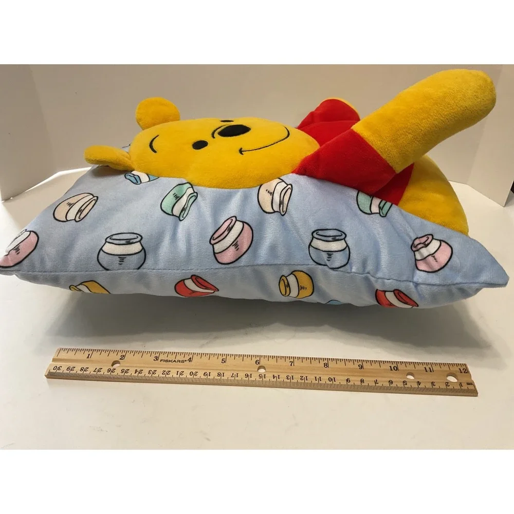 Disney Winnie the Pooh Plush Hug Pillow Blue Honey Pot Jay Franco & Sons 11x14